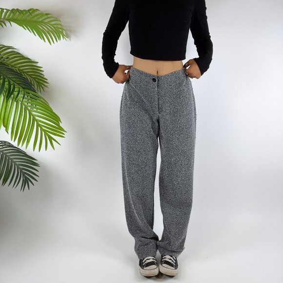 Mountain Lake Casual Pants - Women's Vintage 90s Grunge Gray Low Rise Business Casual Chino Pants / Size: S
